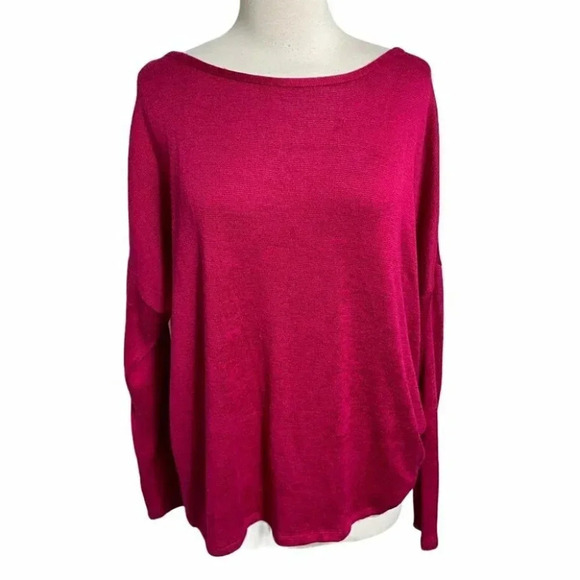 Old Navy L‎ oversized fuchsia sweater - Picture 1 of 5